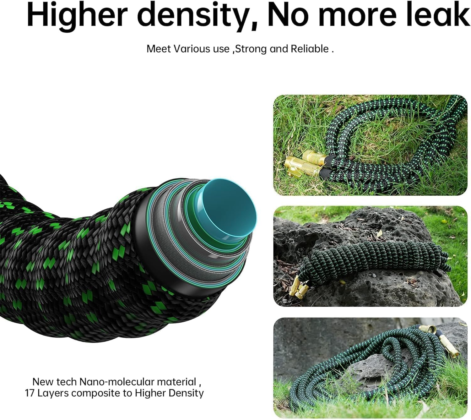 Expandable kink-resistant flexible water hose