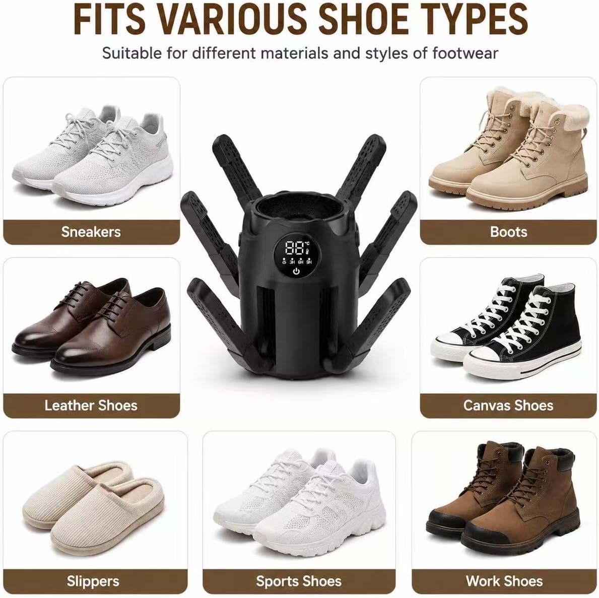 👟 360° Heated Shoe Dryer