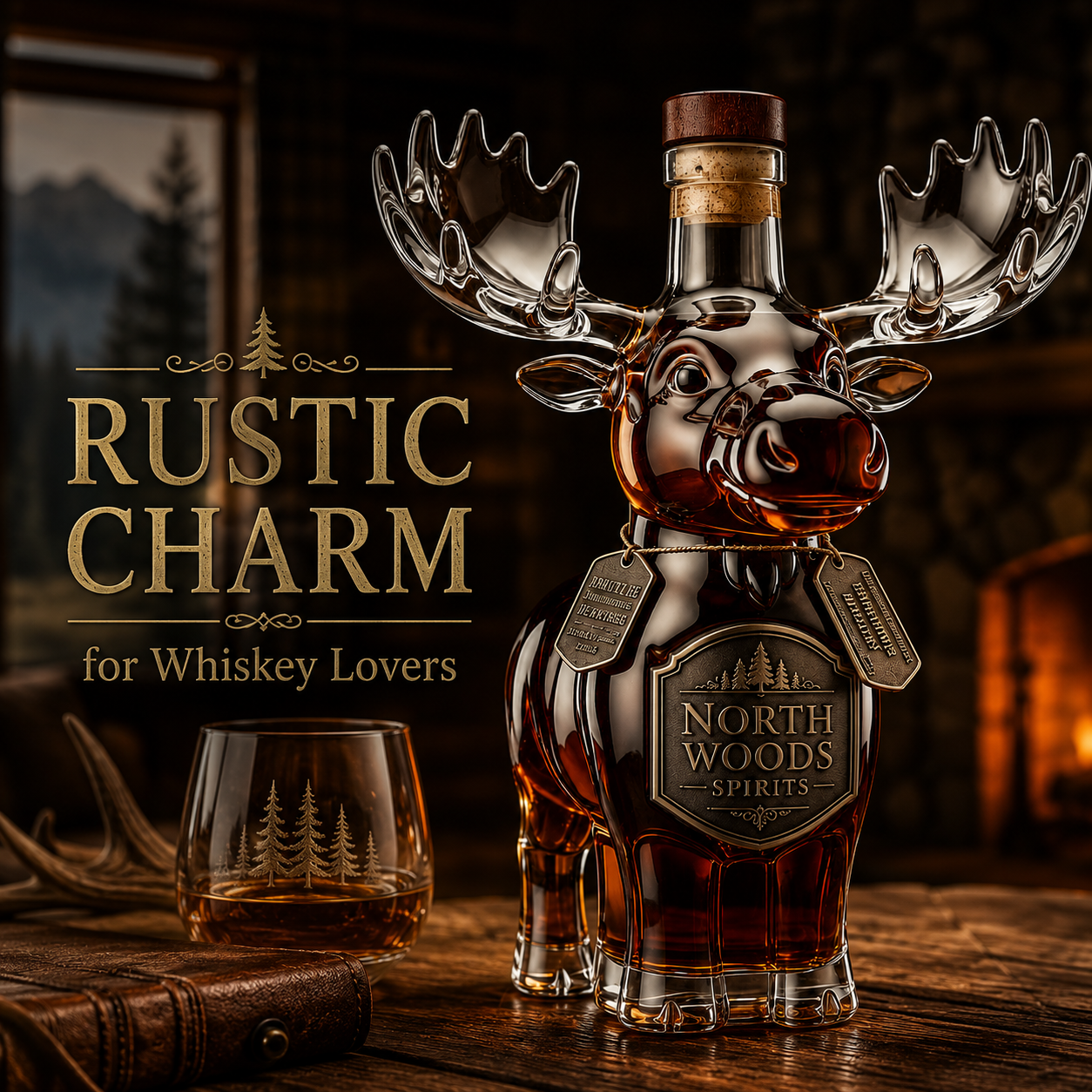 Wild Spirit Animal Whiskey Decanter – Statement Bottle for Home Bars, Collectors & Gift Giving