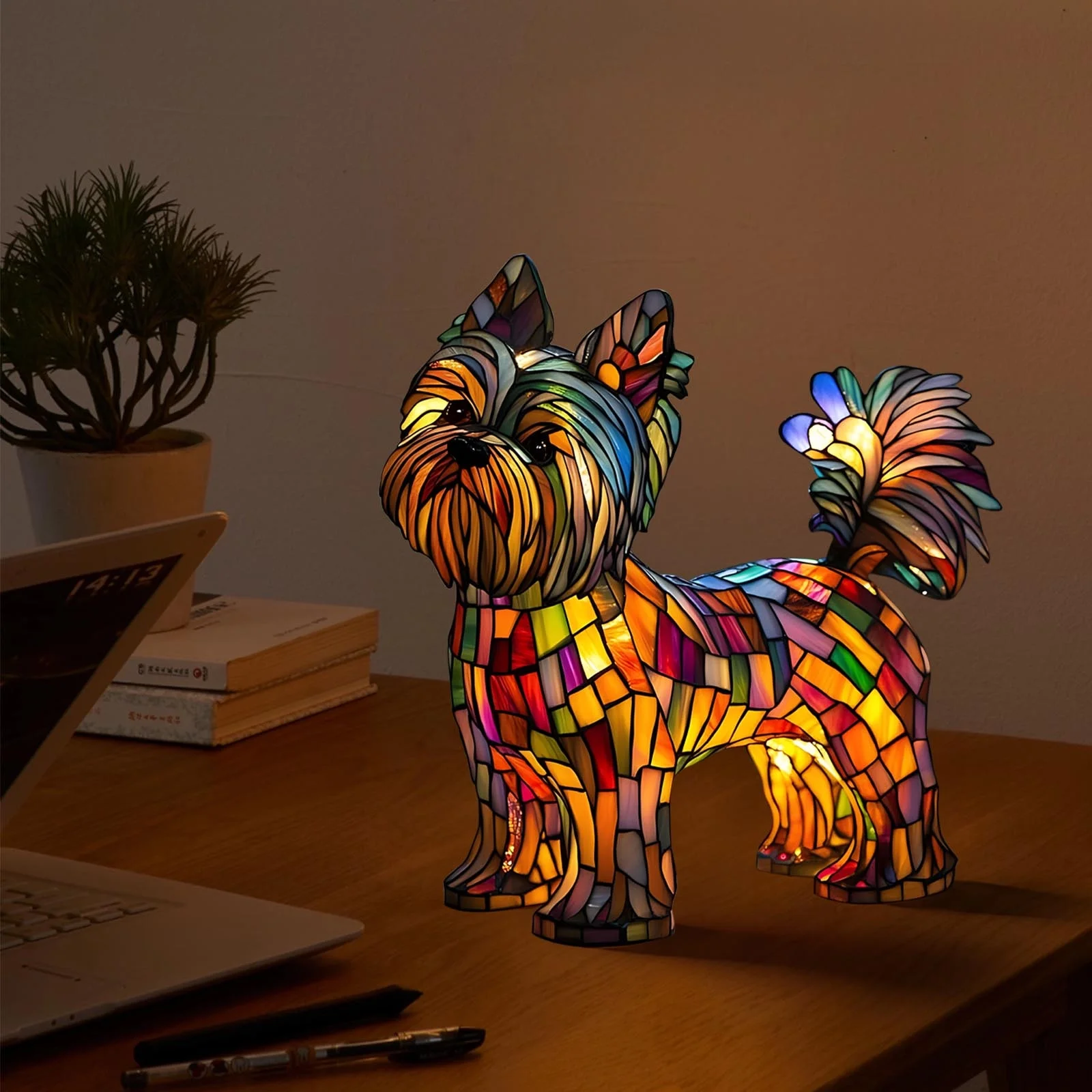 Vintage Puppy Themed Table Lamp