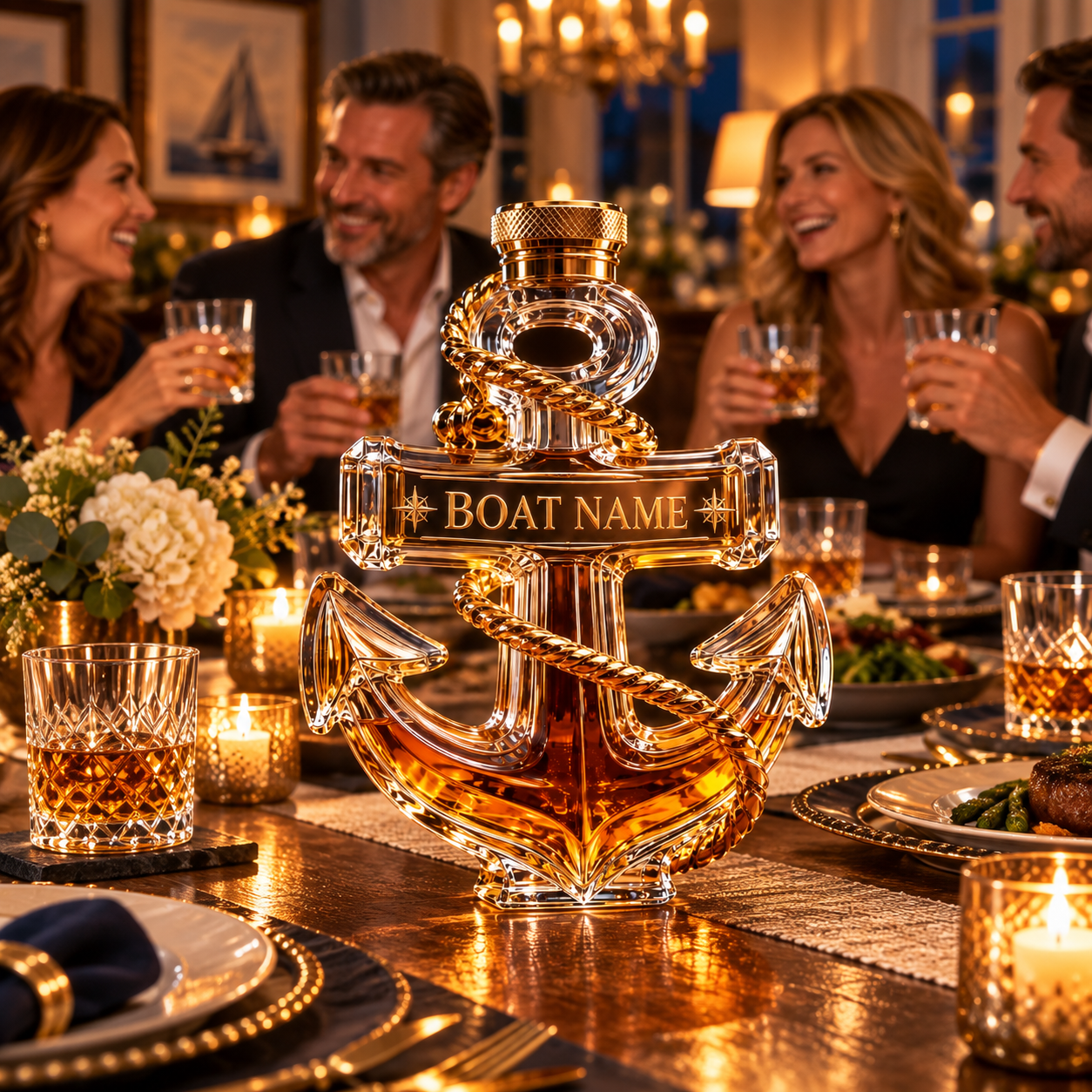 ⚓ Personalized Anchor Whiskey Decanter