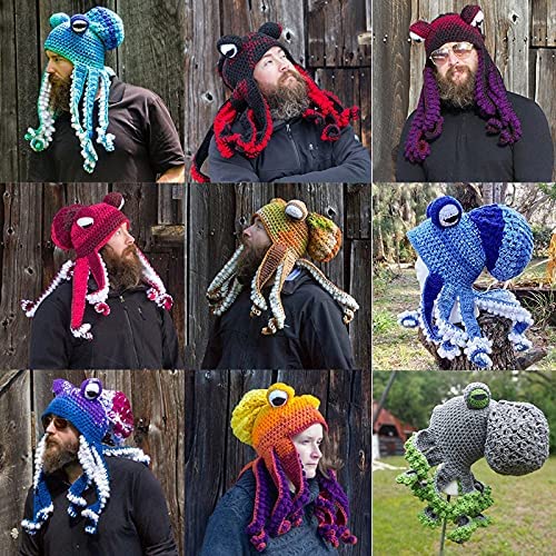 🧶Hand-knitted Octopus Hat