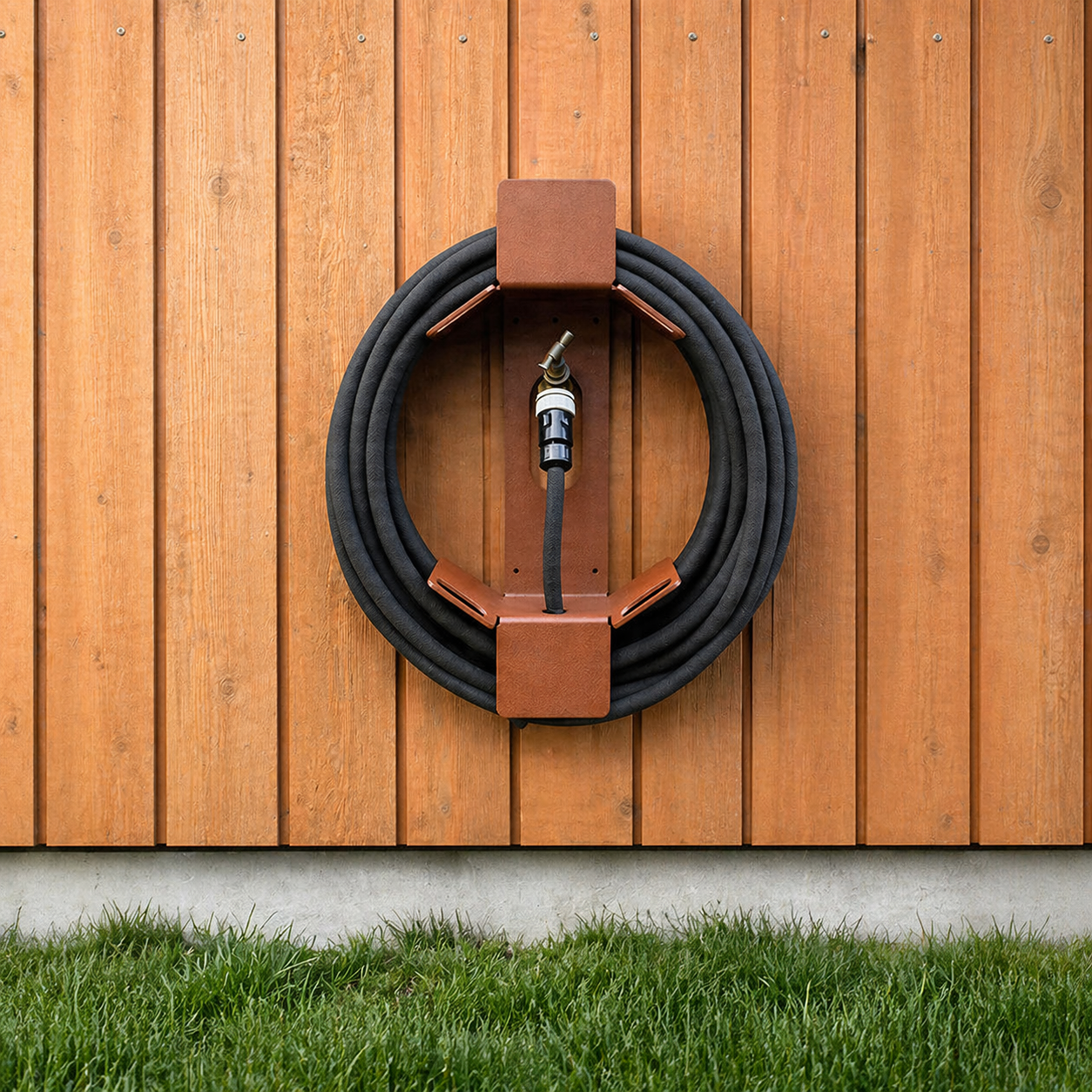 Wall‑Mounted Garden Hose Storage Bracket