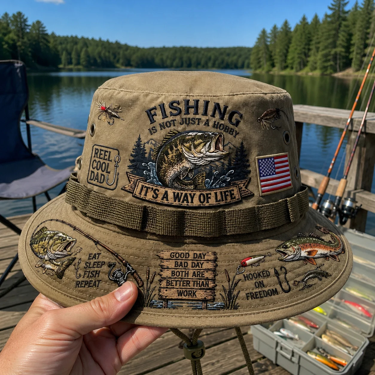 🎣 Fishing Is a Way of Life Boonie Hat