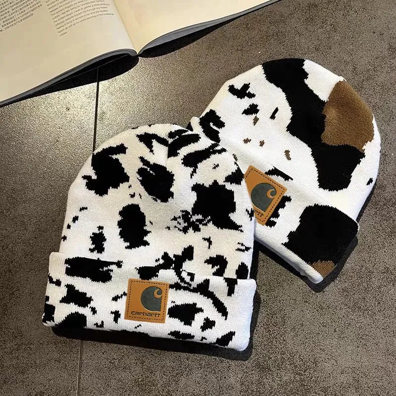 💖Vintage Cow Print Wool Hat