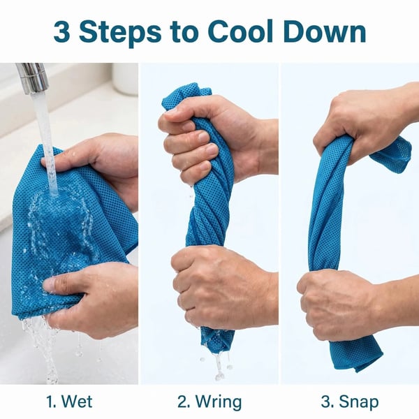 ❄️Cold Sweat Towel You Can Use Anywhere, Anytime! Reusable Soft Absorbent Cooling Portable