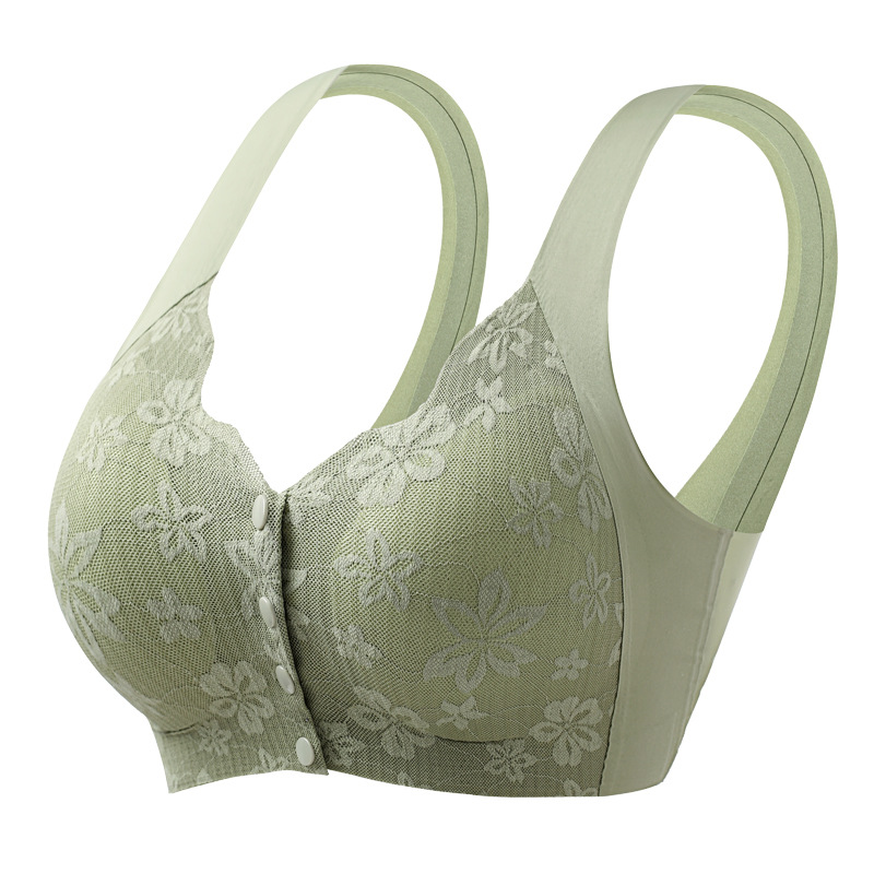 Ice Silk Seamless Front Button Bra
