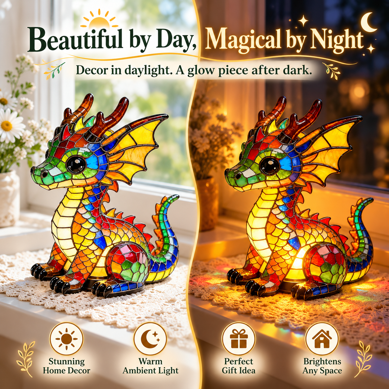 Colorful Dragon LED Accent Light – Fantasy Decorative Night Lamp