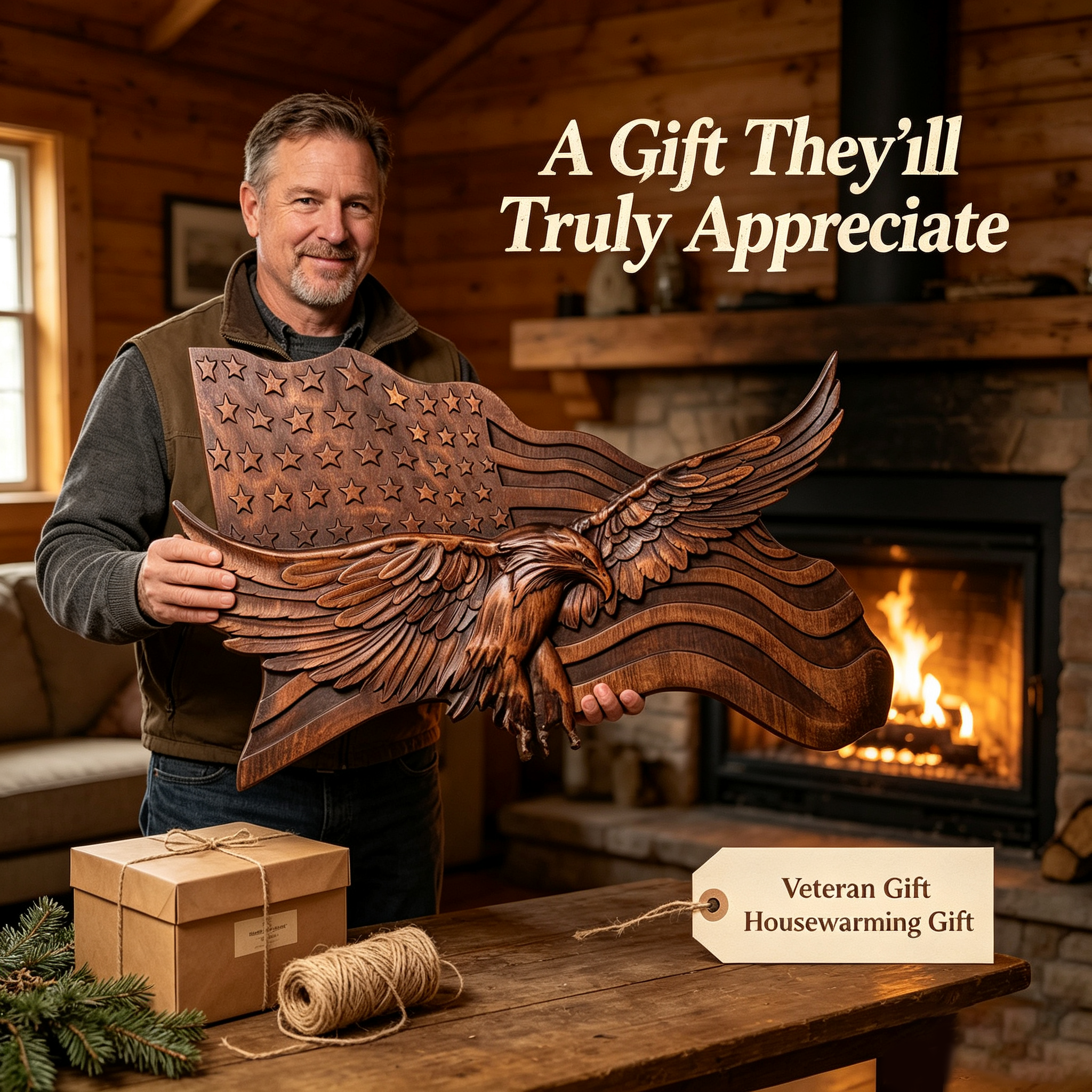 "Wings of Freedom" - Wooden Art