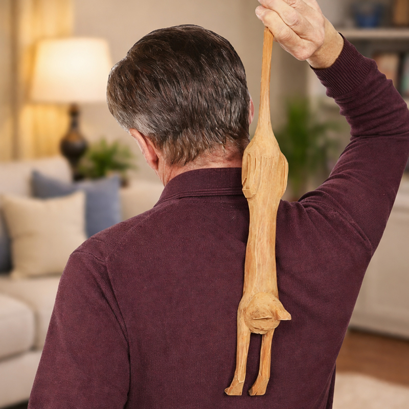 🐱✨ Cat-Shaped Wooden Back Scratcher (Your Cozy, Independent Itch Helper!) ✨🐱