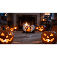 👻 Ghost Campfire Halloween Plug-In Night Light