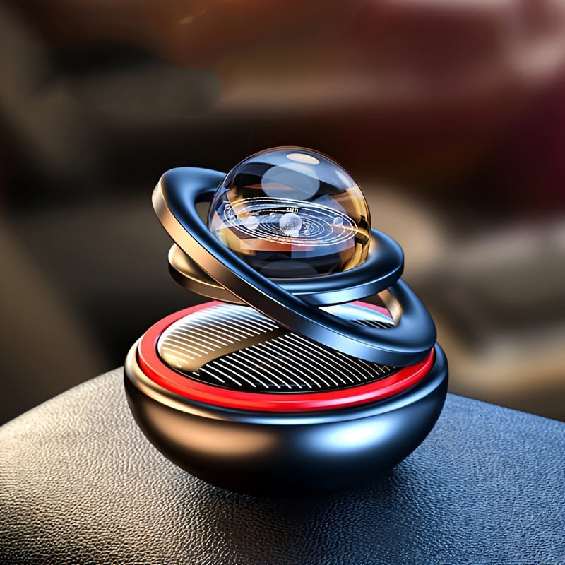 🔥Hot Sale🔥Car Solar Energy Power Rotate Perfume Ring Ball