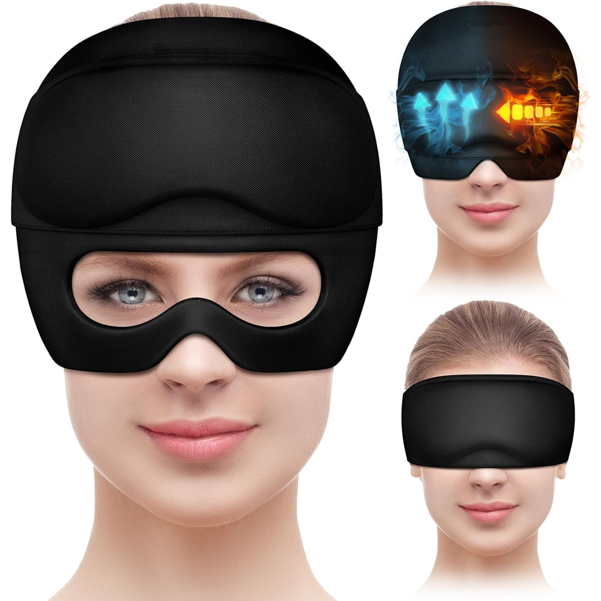 2‑in‑1 Migraine Relief Cap with Gel Eye Mask