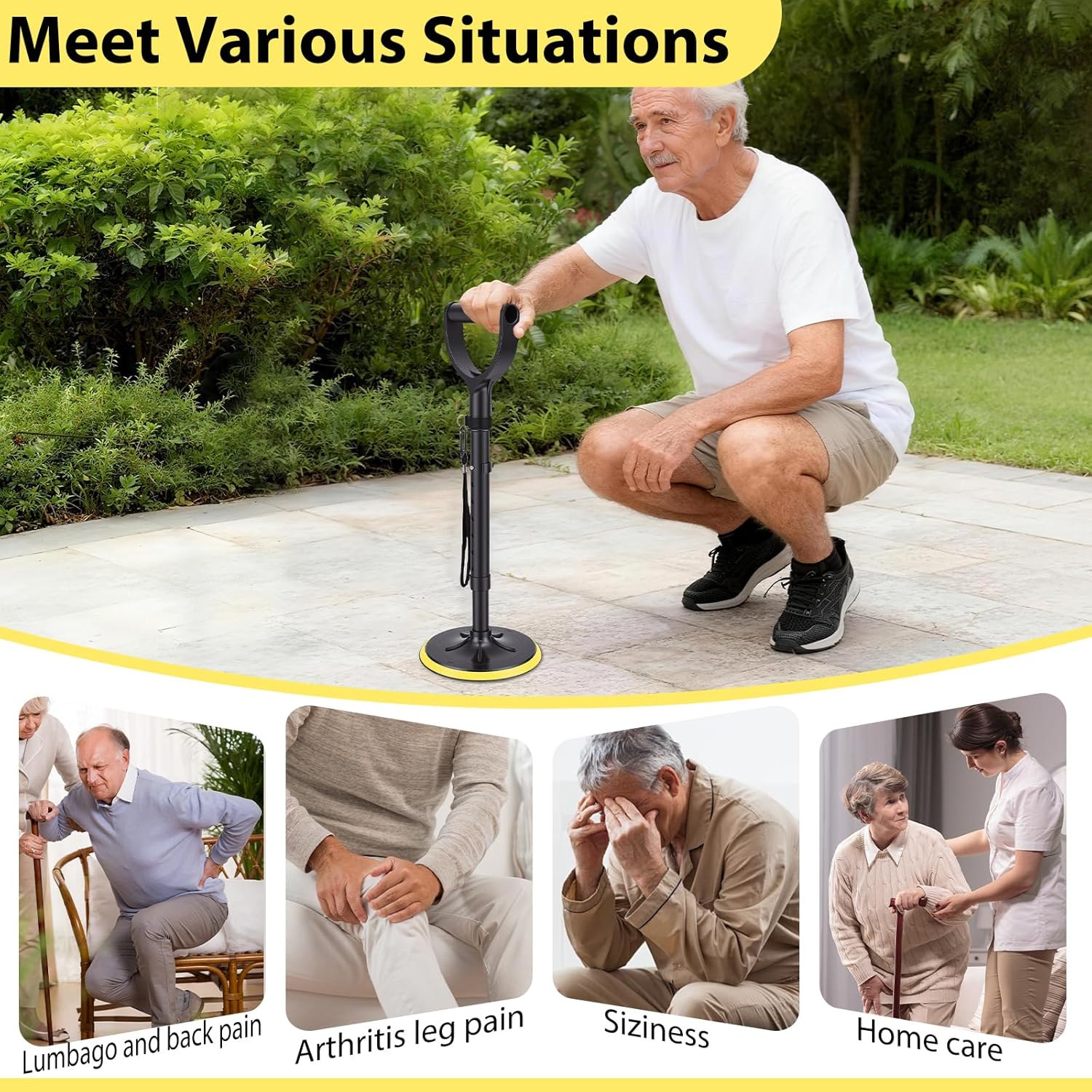 📢📢50% OFF !! ⏰Adjustable Height Standing Aid Tool for Mobility Support