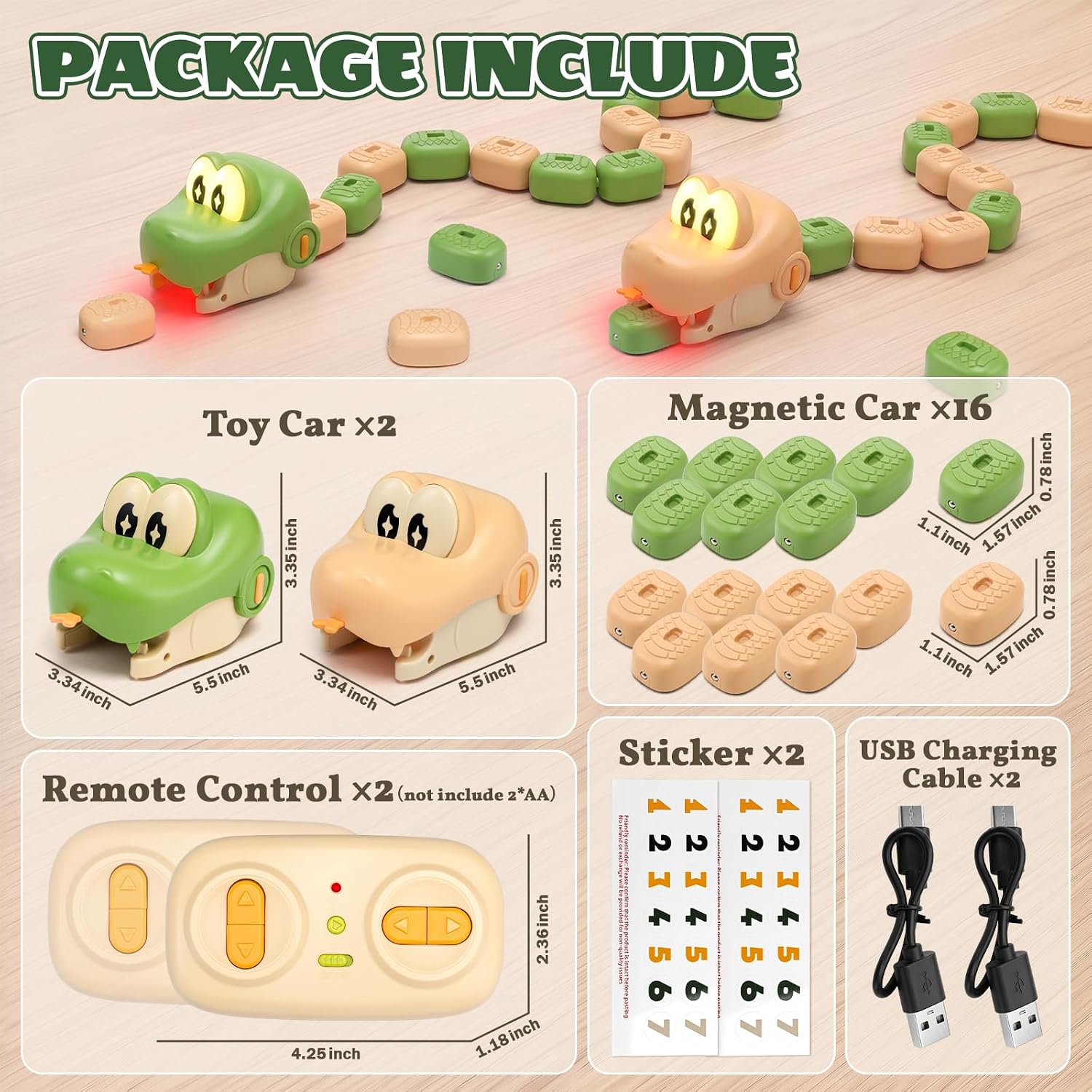 Magnetic Hungry Snake Game – Remote-Control Eat, Grow & Battle Set