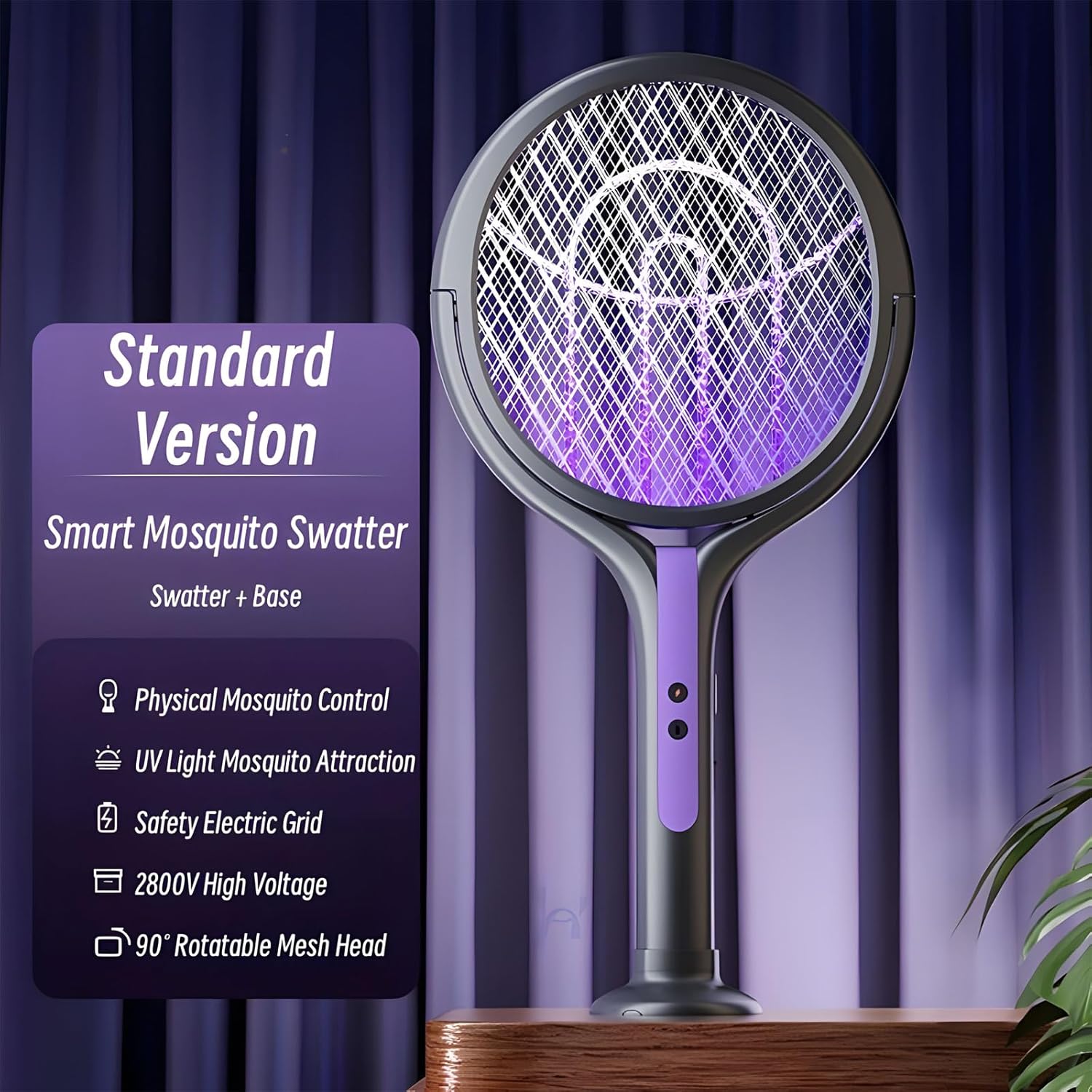 Foldable Telescopic Electric Mosquito Swatter
