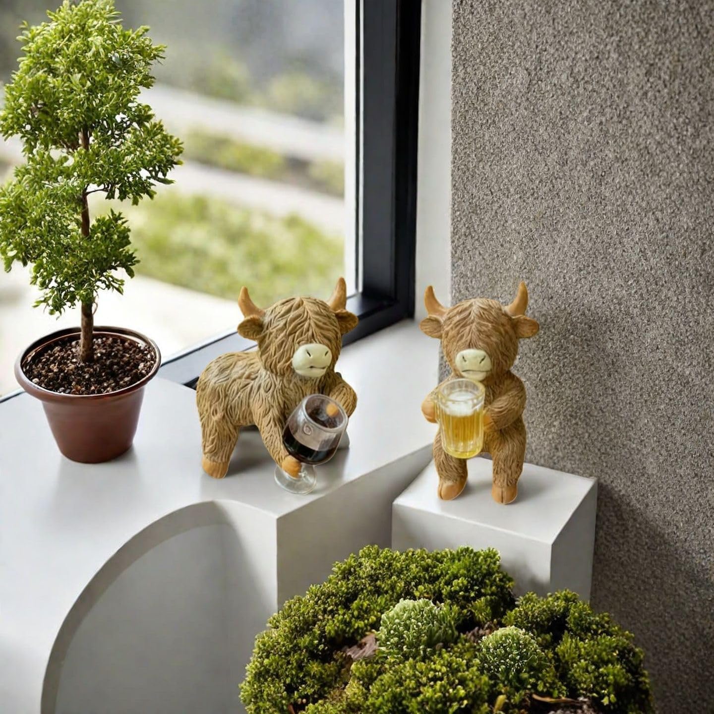 🔥🔥New Year 50% Off--Highland Cow Beer Garden Pot Buddy