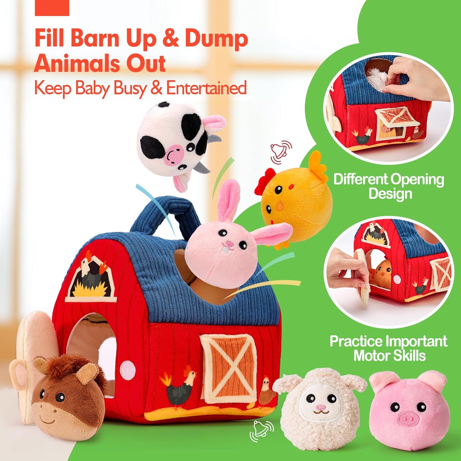My First Farm Animal Set Barnyard Cuddly Animals