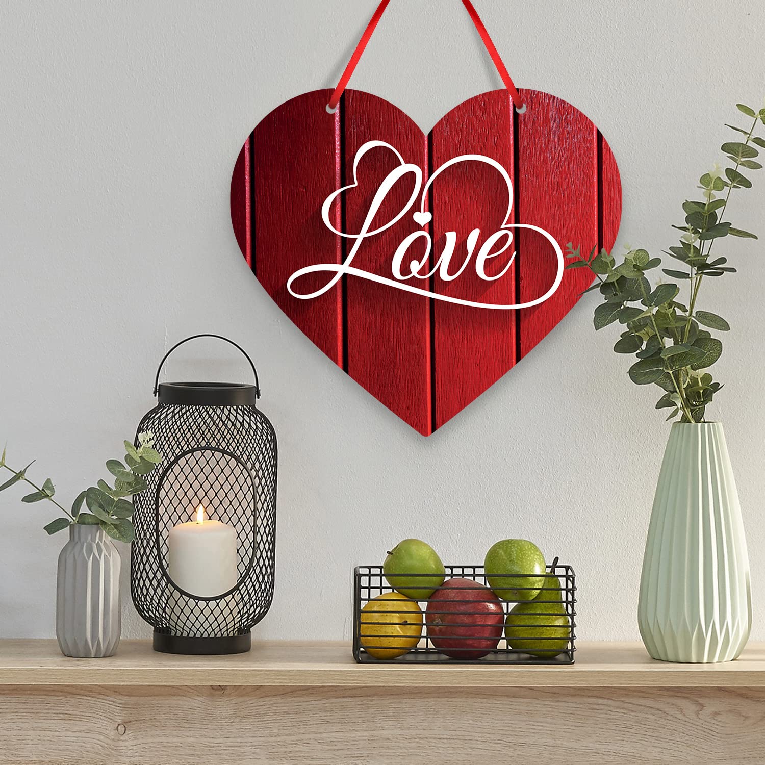 ❤Valentine's Day Love Sign Wooden Door Sign Decoration