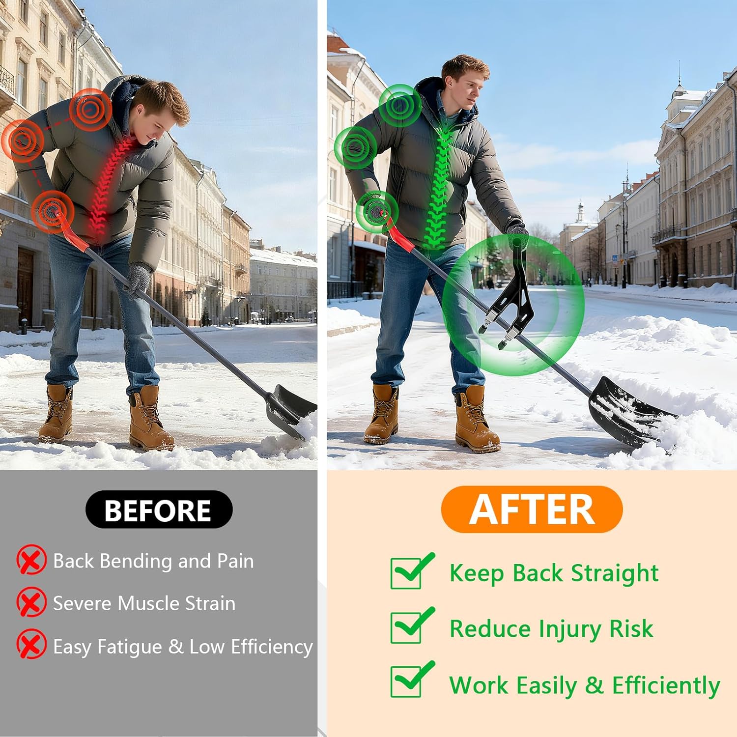 ❄️Ergonomic Snow Shovel Handle Attachment