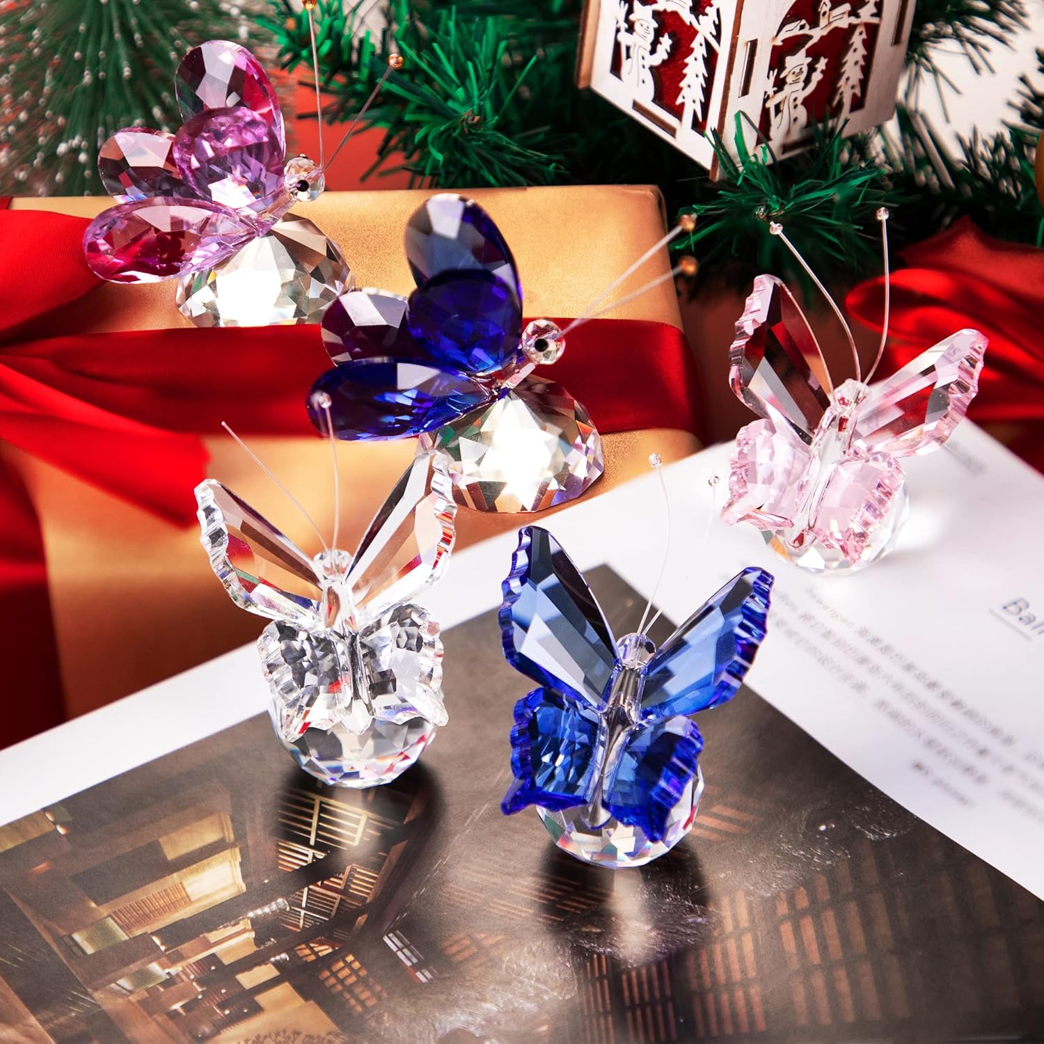 Crystal Flying Butterfly Decor