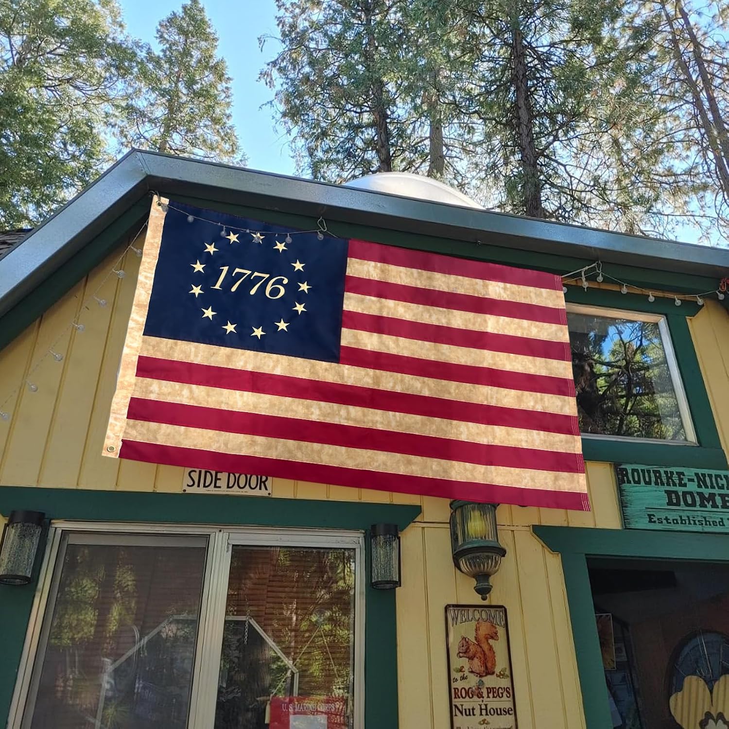 13 Star Embroidery 210D Polyester 1776 American Flag