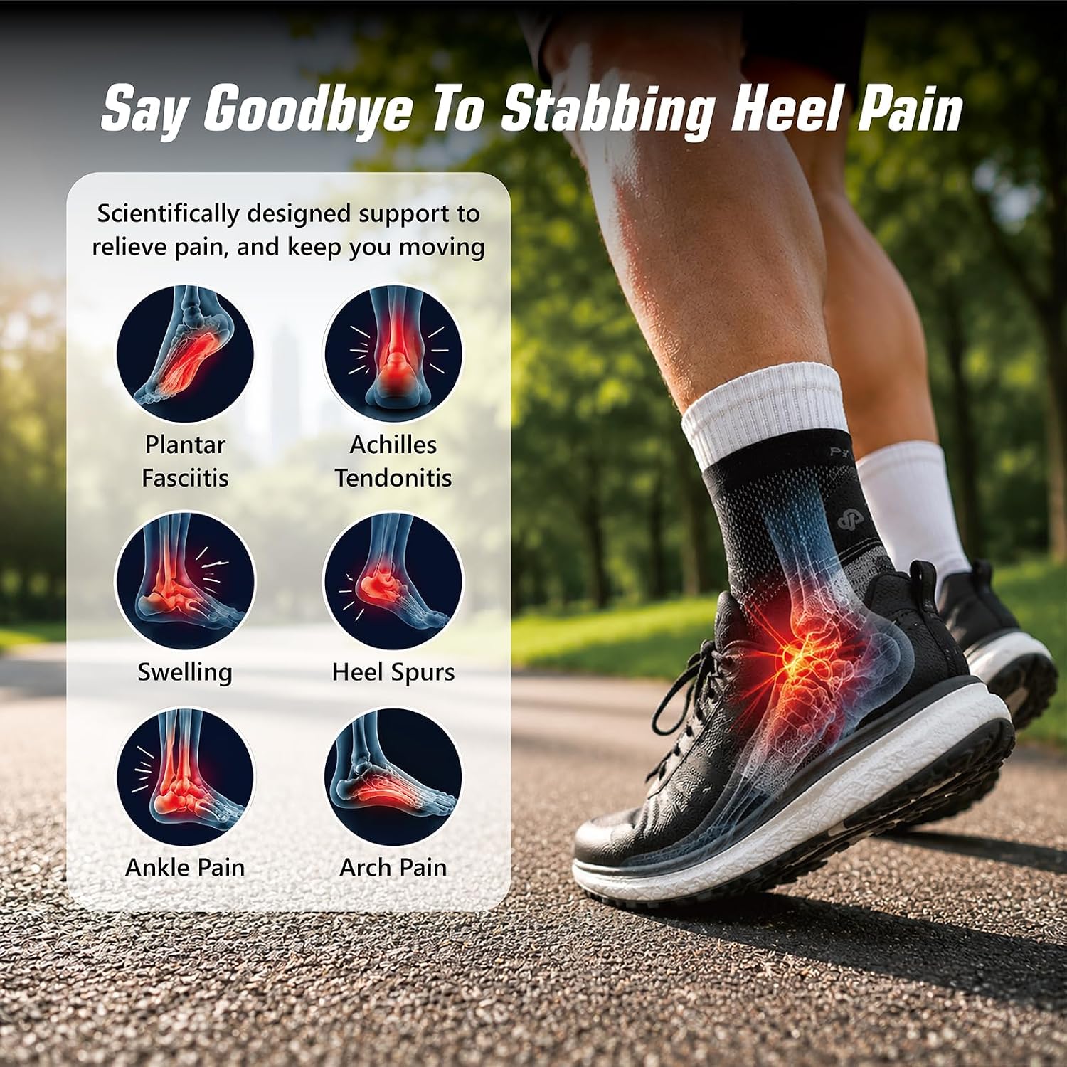 🦶 Adjustable Compression Ankle & Arch Support