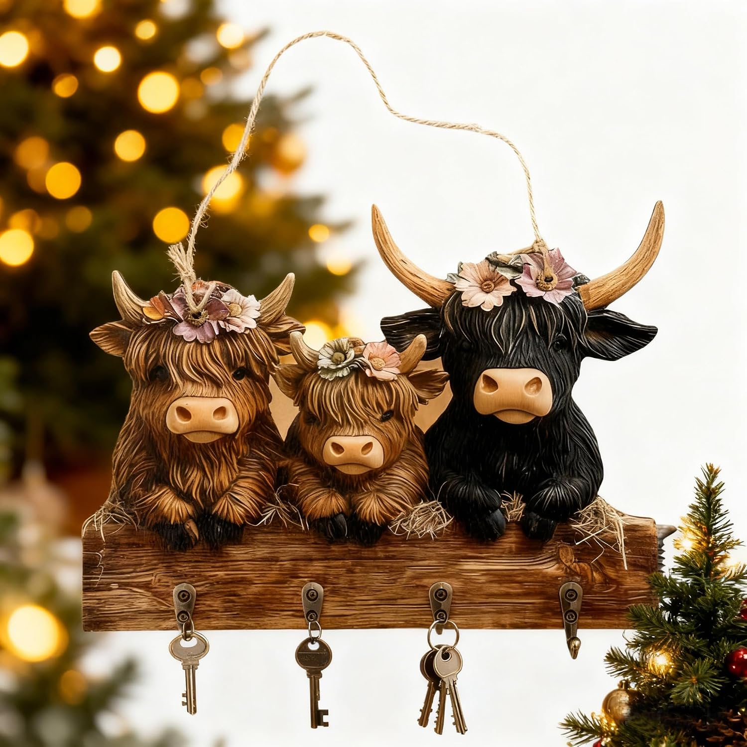 🏡 Decorative Wall Key Holder Shelf
