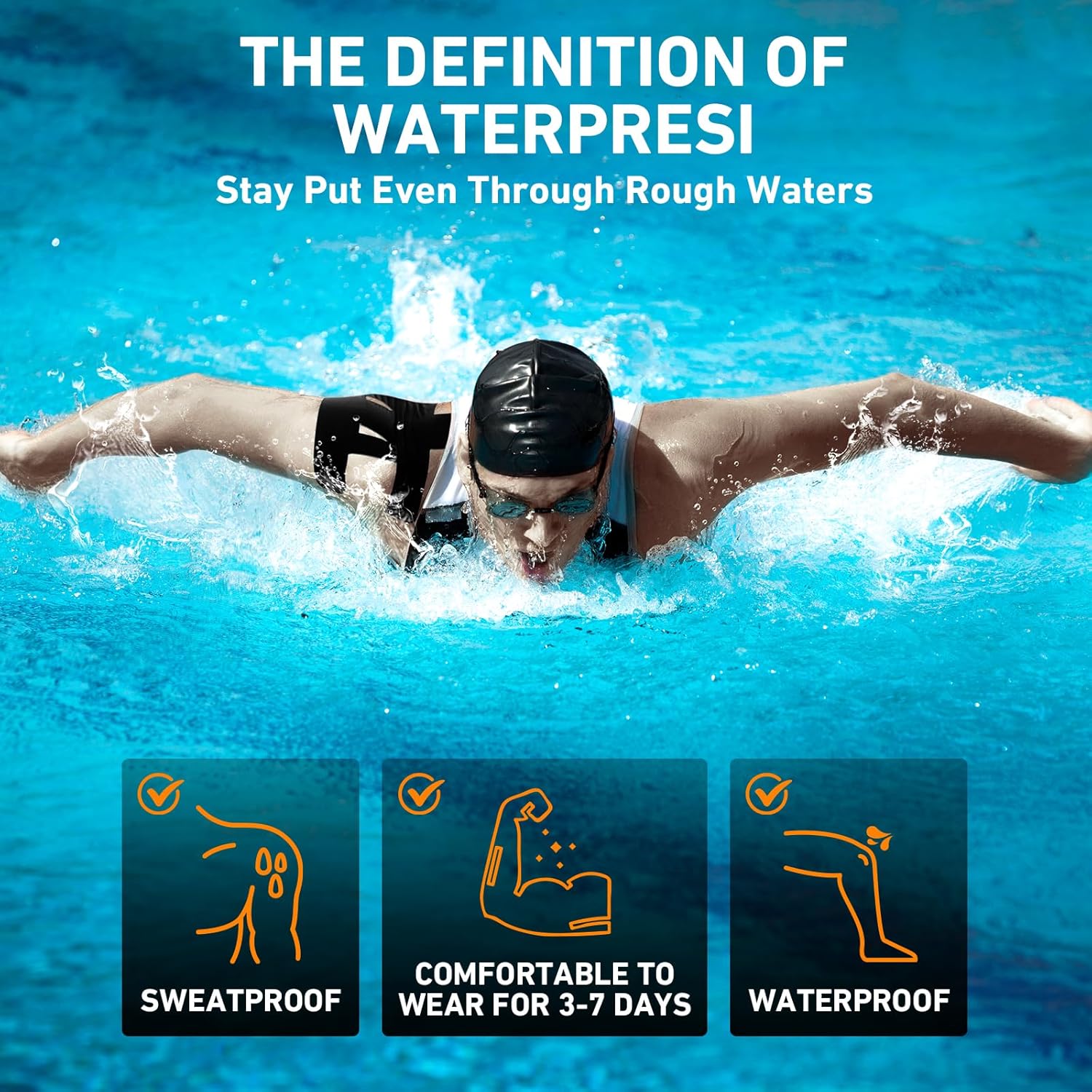 Kinesiology Tape for Shoulder Precut, 12 PCS Shoulder Tape for Pain Relief