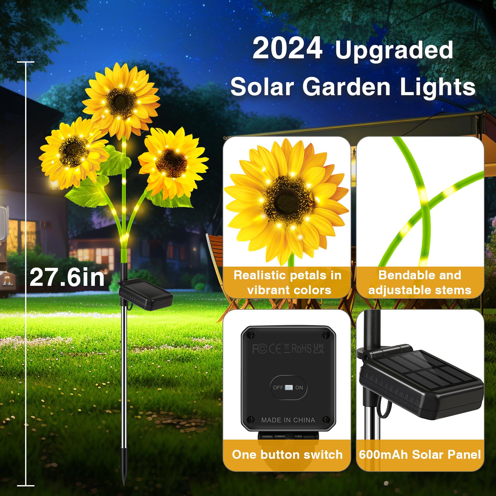 Solar Lights Outdoor Garden Decor