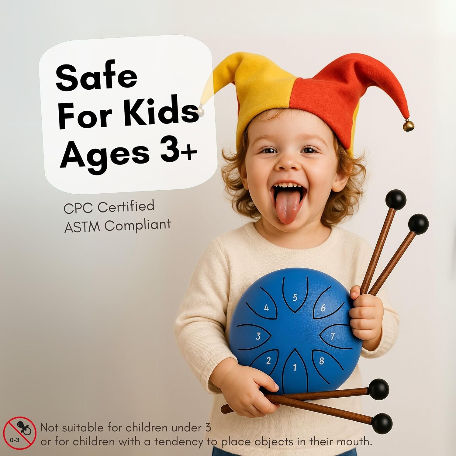 Kids’ Calming Steel Tongue Drum Set