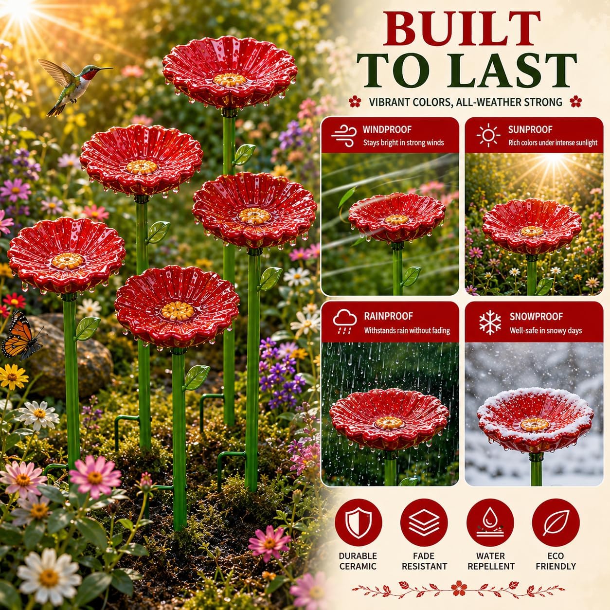 🐝 Bee Watering Garden Stake - A Beautiful Little Oasis for Bees, Butterflies & Pollinators 🌼