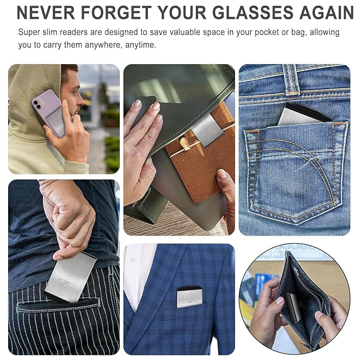 Portable Folding Reading Glasses with Blue Light Protection