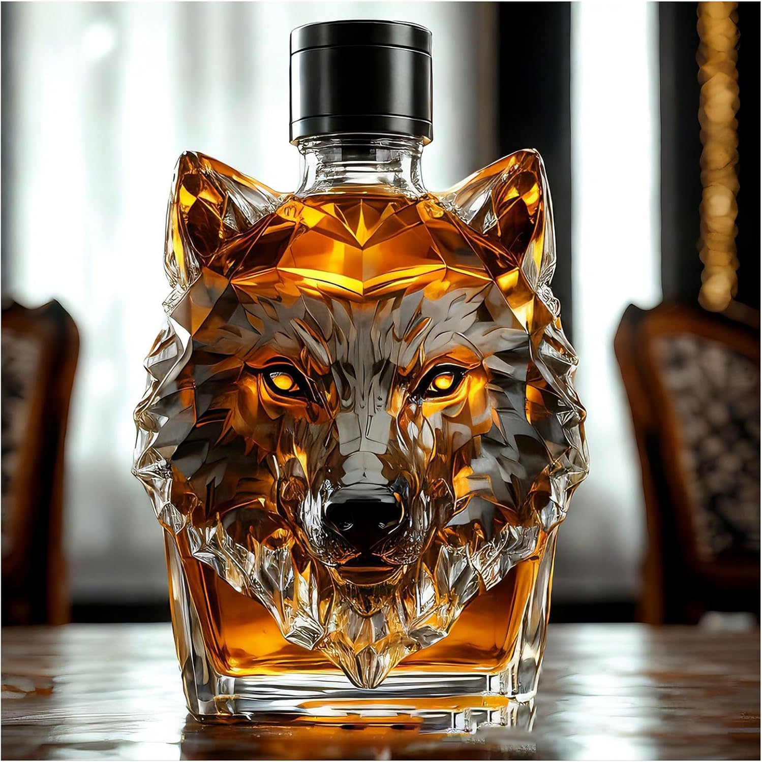 ⏰Pre-tariff Hike Clearance Sale: Save 49%-Limited Edition “Howl's Haven: Wolf - Crested Whiskey Bottle”