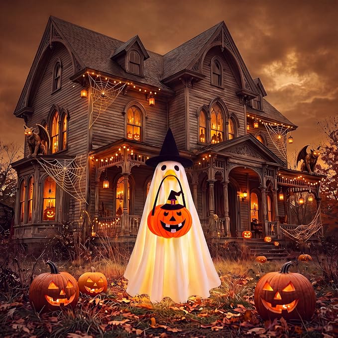 👻Light-Up Halloween Ghost Porch Goose Outfit Set