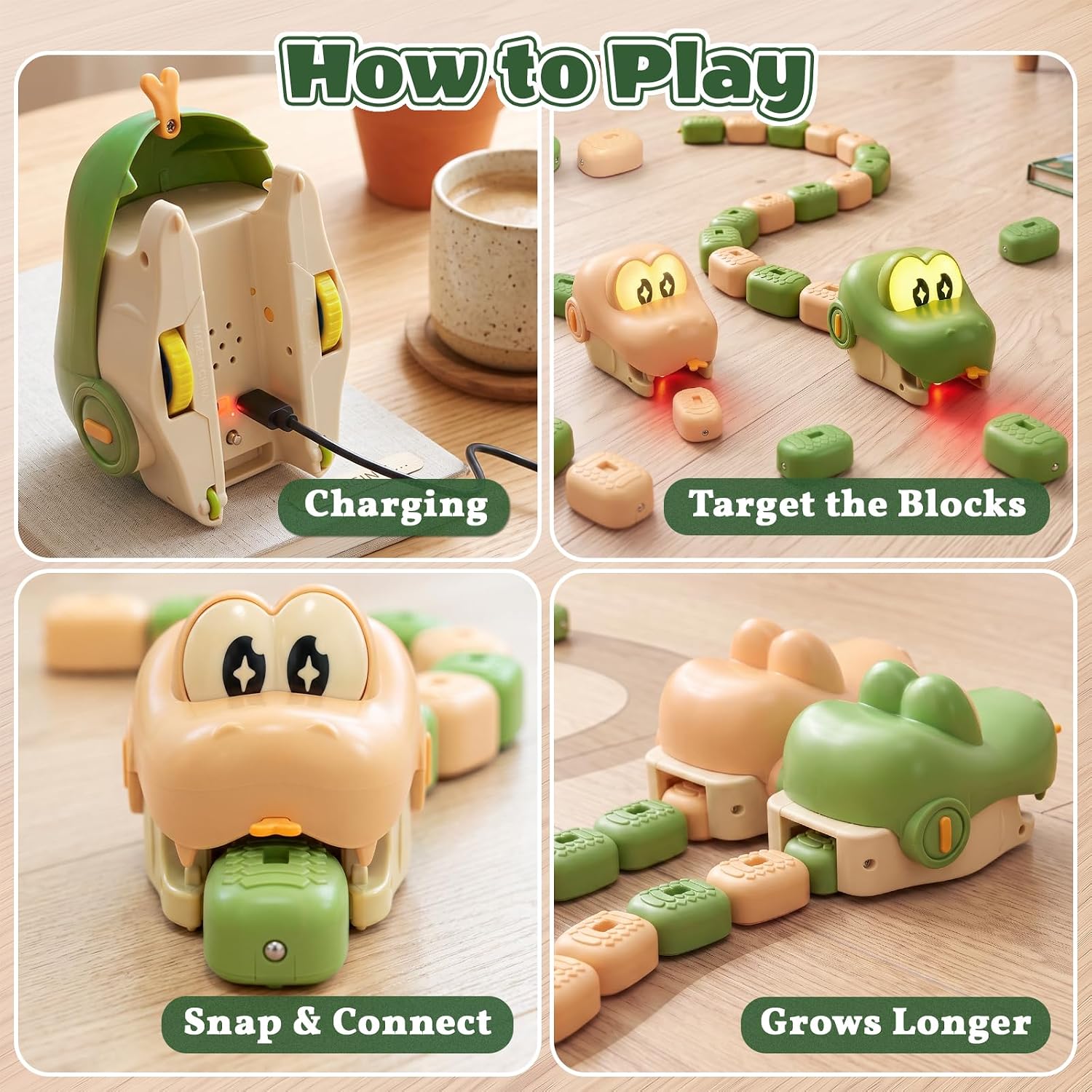 Magnetic Hungry Snake Game – Remote-Control Eat, Grow & Battle Set