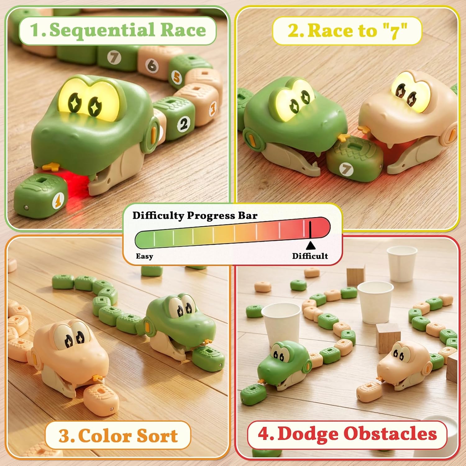 Magnetic Hungry Snake Game – Remote-Control Eat, Grow & Battle Set