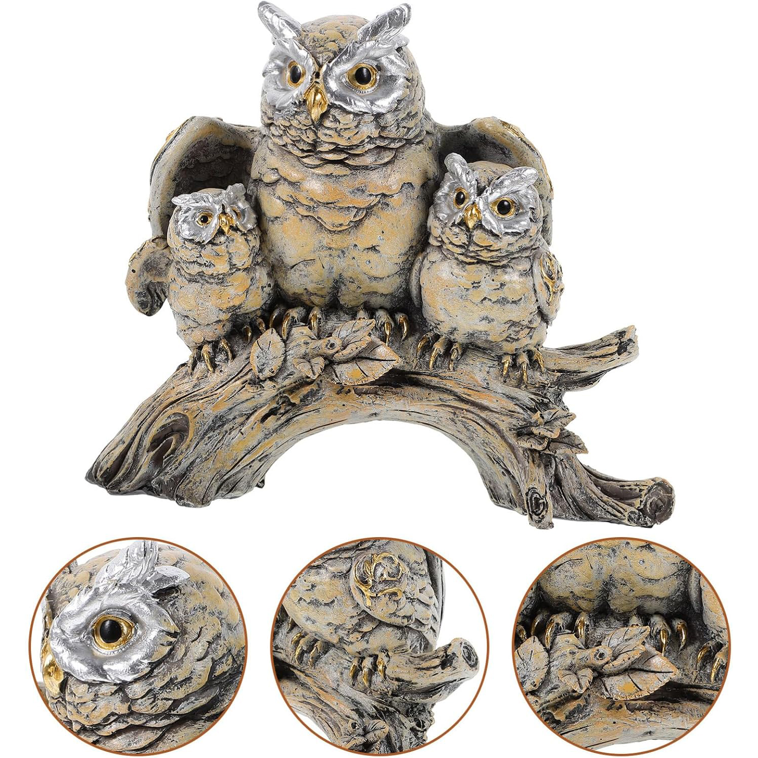 Modern Creative Owl Statue Resin Crafts Ornaments