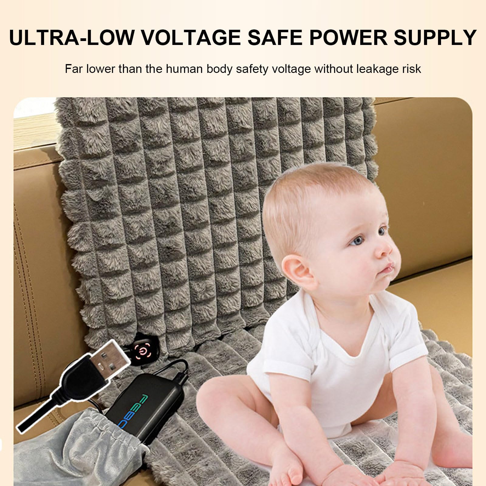 Rechargeable Heating Pad for Office Chair Car Seat