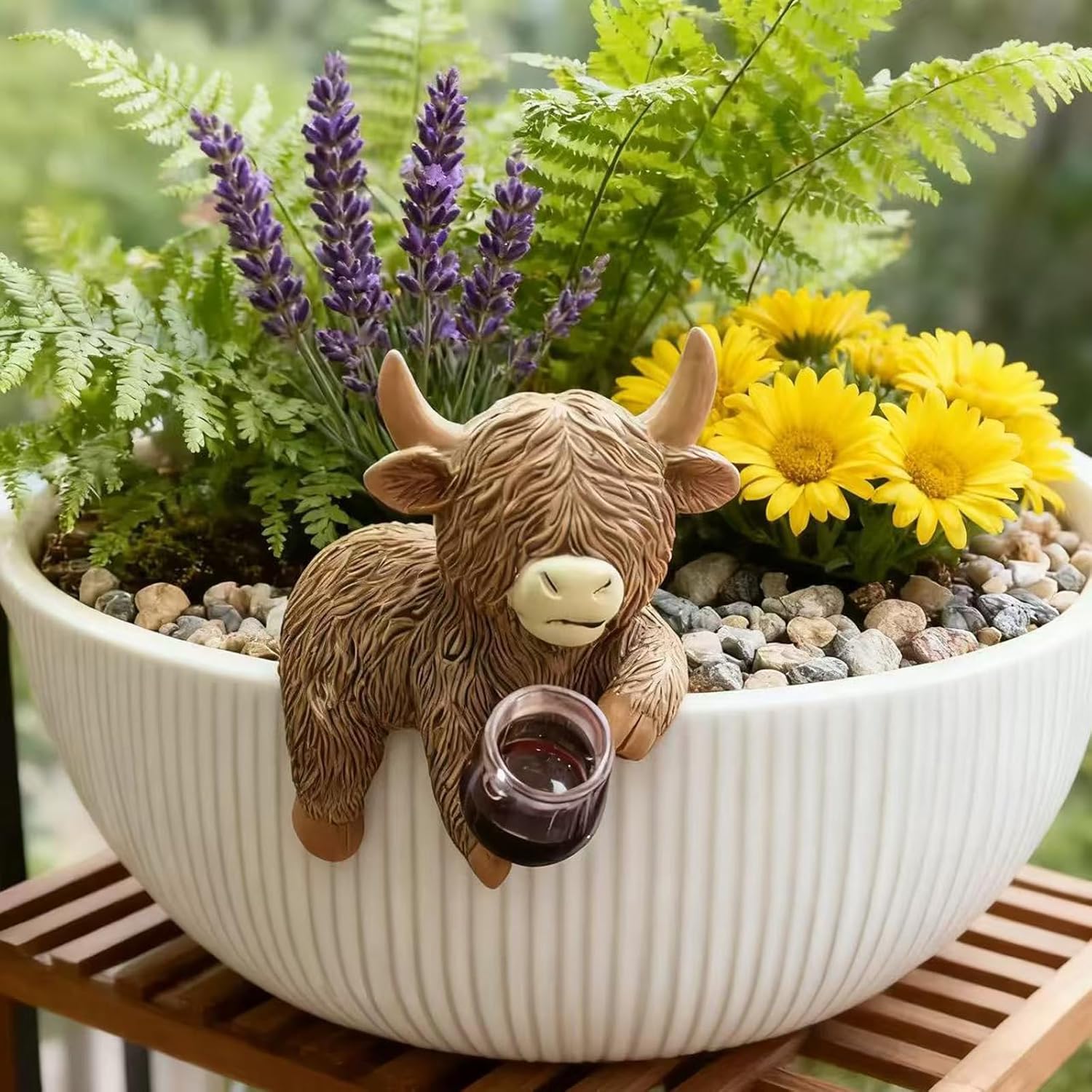 🔥🔥New Year 50% Off--Highland Cow Beer Garden Pot Buddy