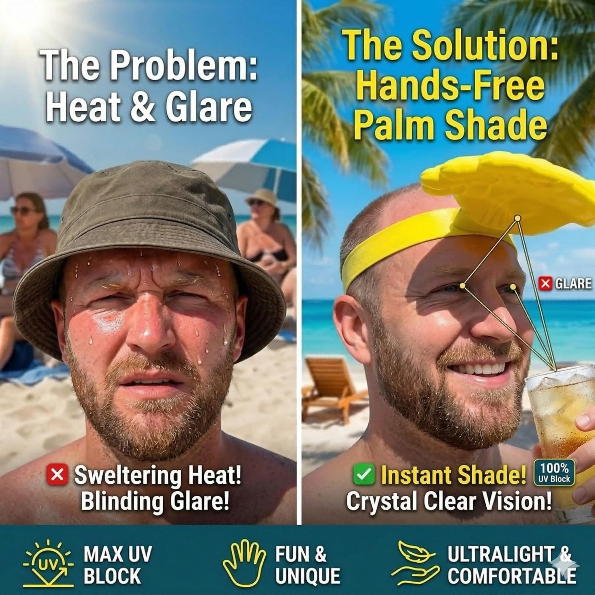 Fun Palm-Shaped Sun Hat🖐️ — Give the Sun a "High-Five" While Staying Cool