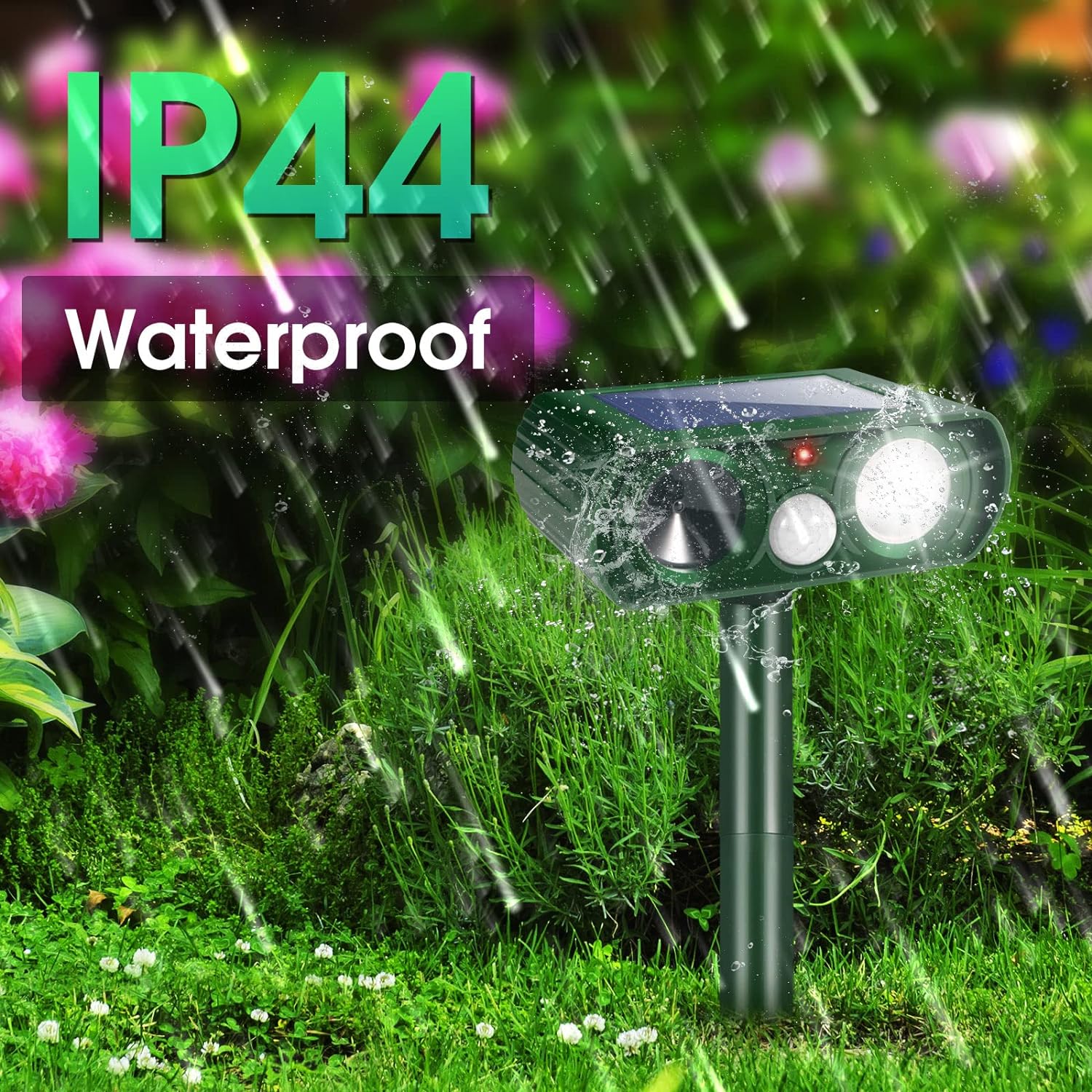 🔥Solar Powered Animal Deterrent to Scare Cat Squirrel Dog...