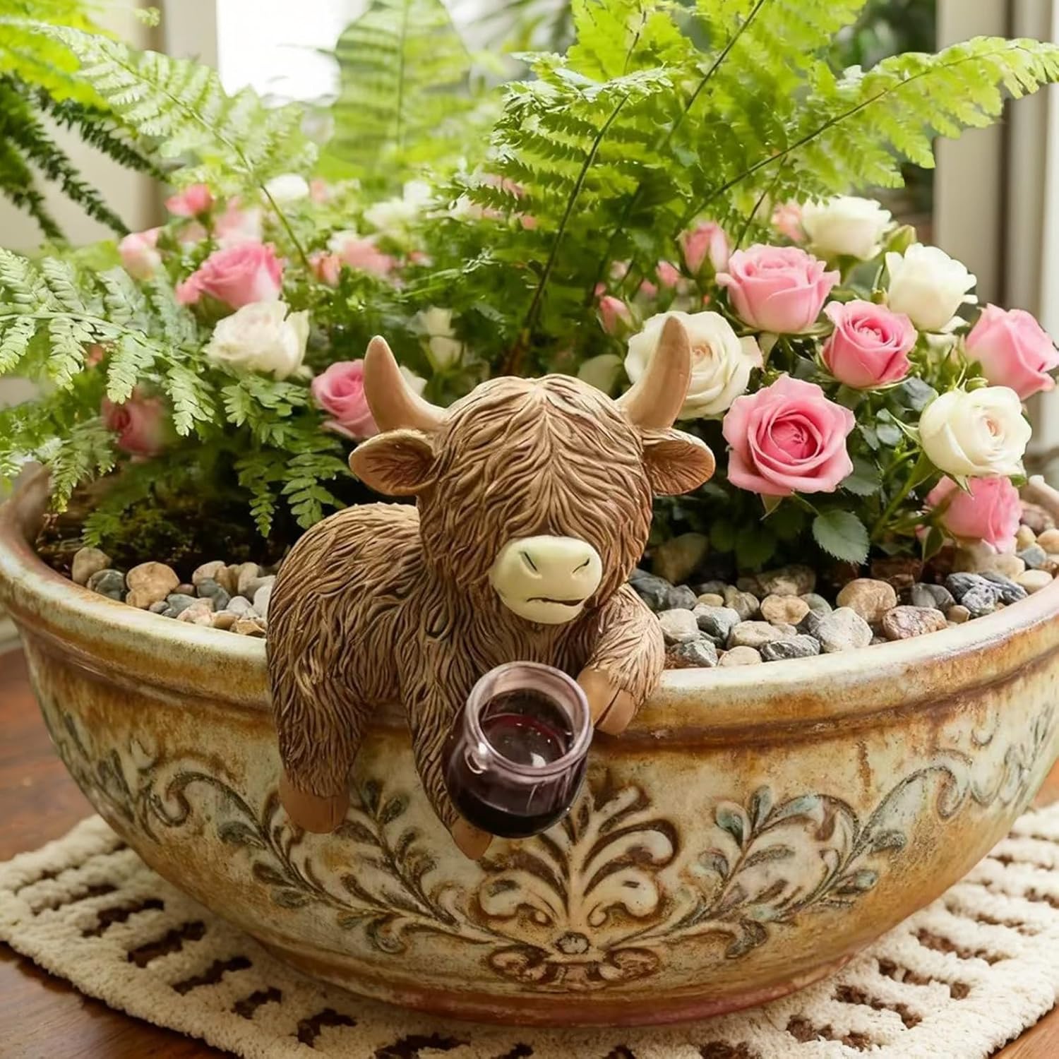 🔥🔥New Year 50% Off--Highland Cow Beer Garden Pot Buddy