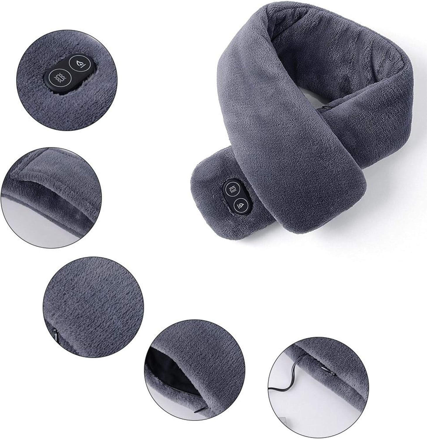 Heated Scarf with Vibration Massage