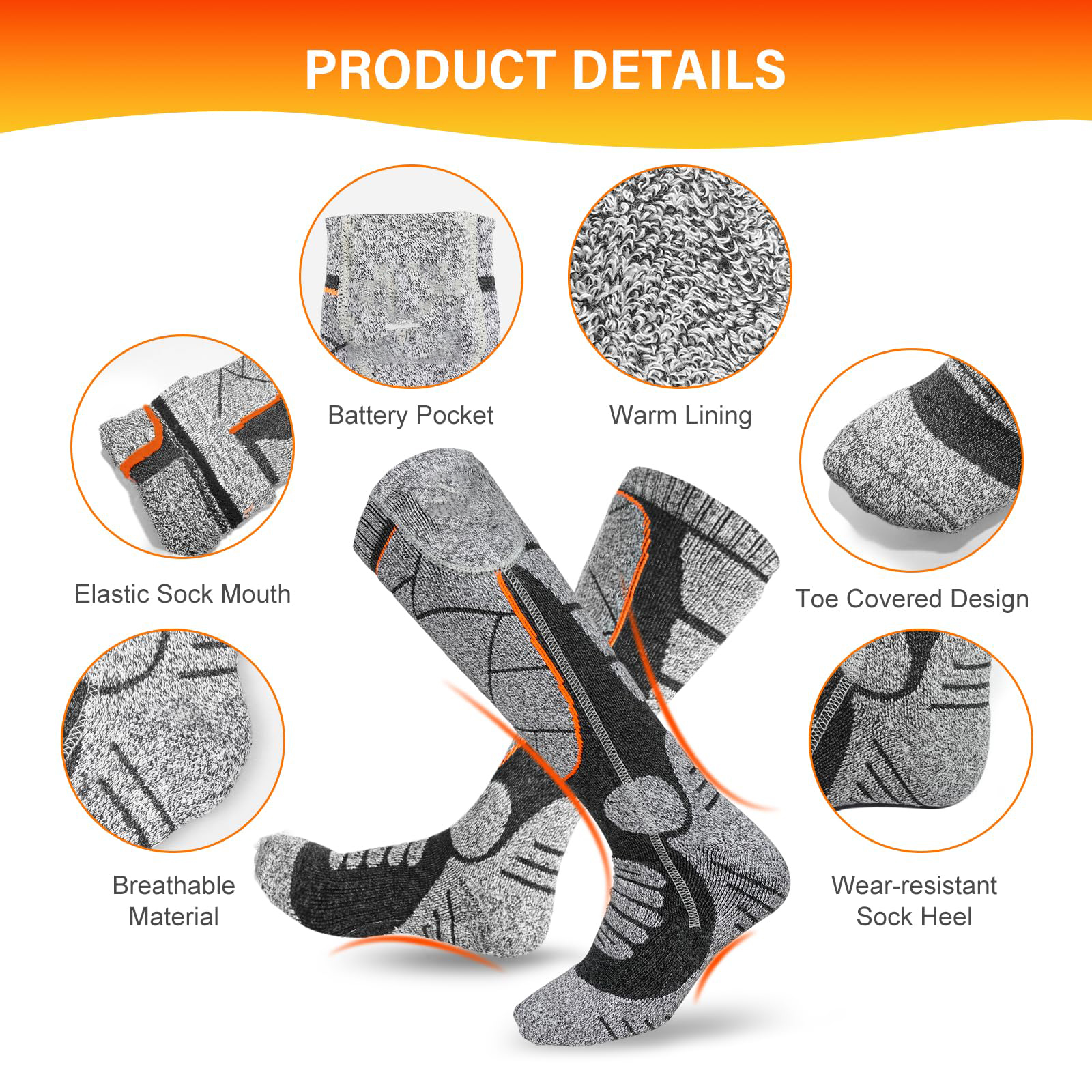 Heated Socks with Adjustable Temperature-Unisex-🎁Perfect Gift For Winter