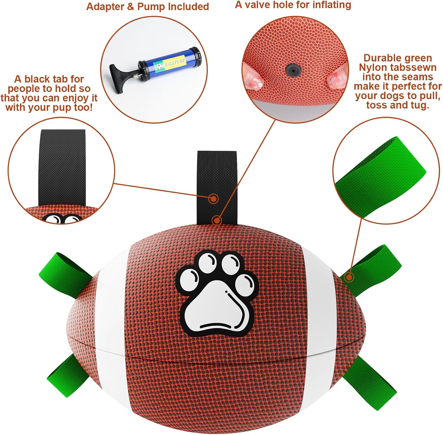 Superbowl Football Party Interactive Dog Toys