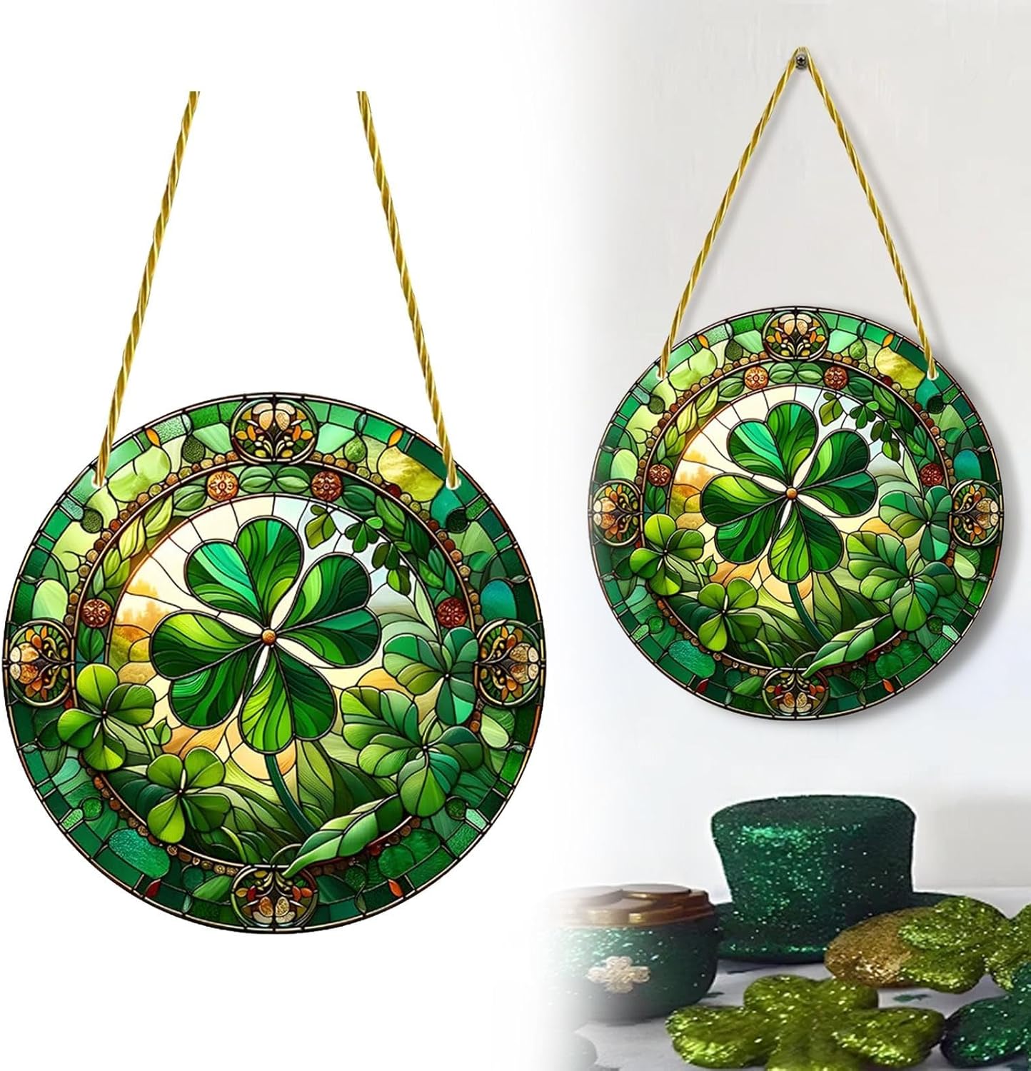 🍀Good Luck Clover Suncatcher - Represents Faith, Hope And Love