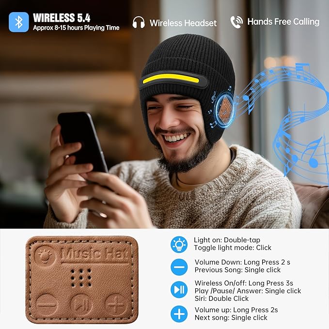 Bluetooth Beanie with Light