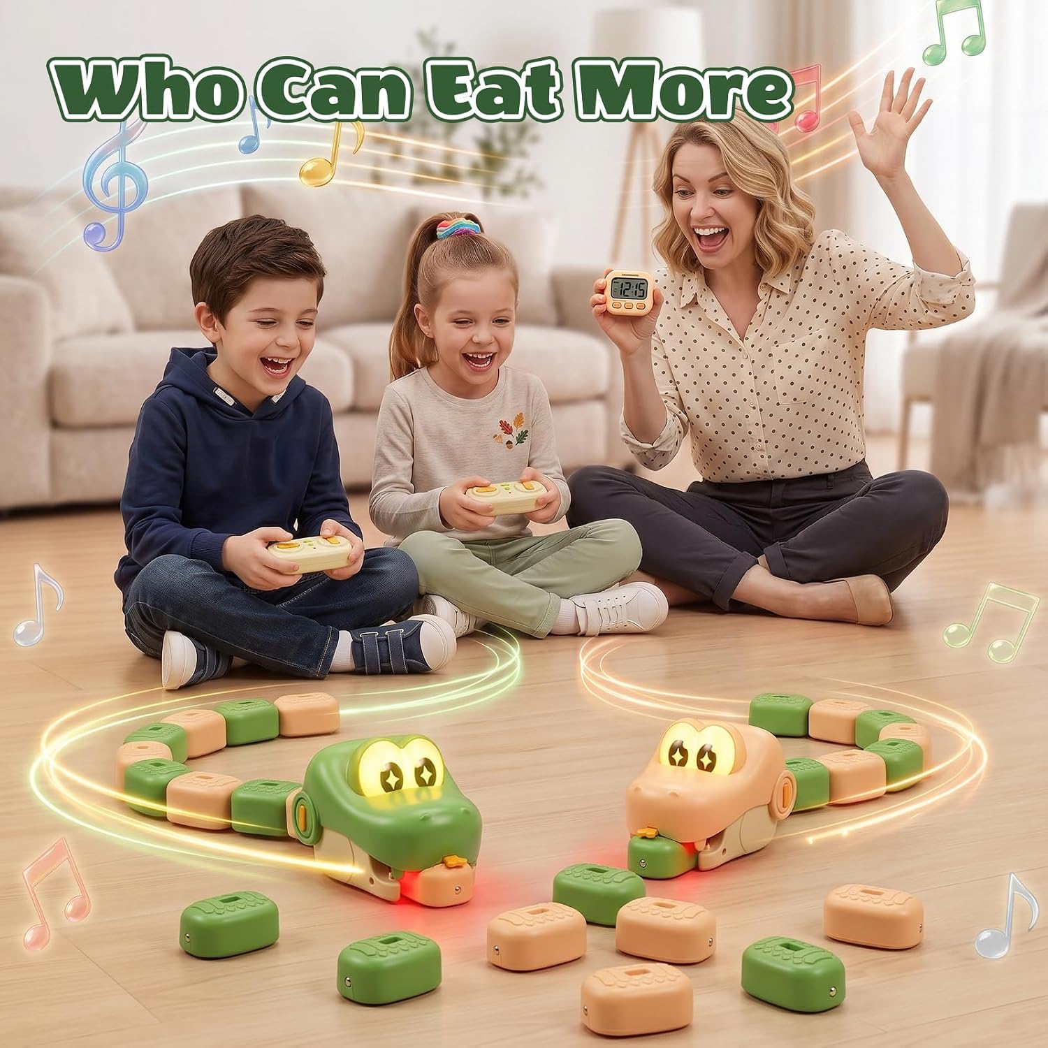 Magnetic Hungry Snake Game – Remote-Control Eat, Grow & Battle Set