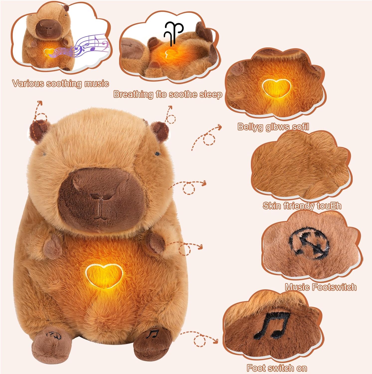 Soothing Breathing Capybara Plush